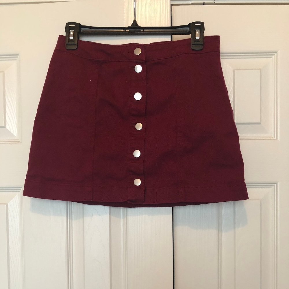 Burgundy Skirt